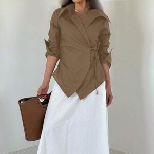 Brown Wrap Blazer